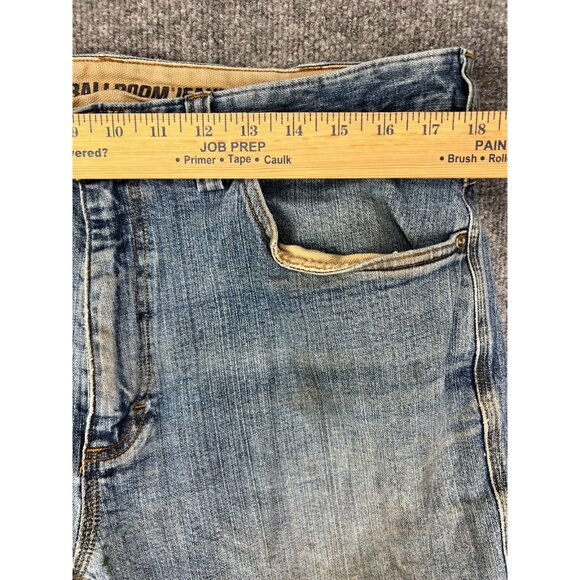 Duluth Flex Ballroom Jeans Men's 37x36 Blue Denim Straight Leg Workwear - Picture 3 of 7